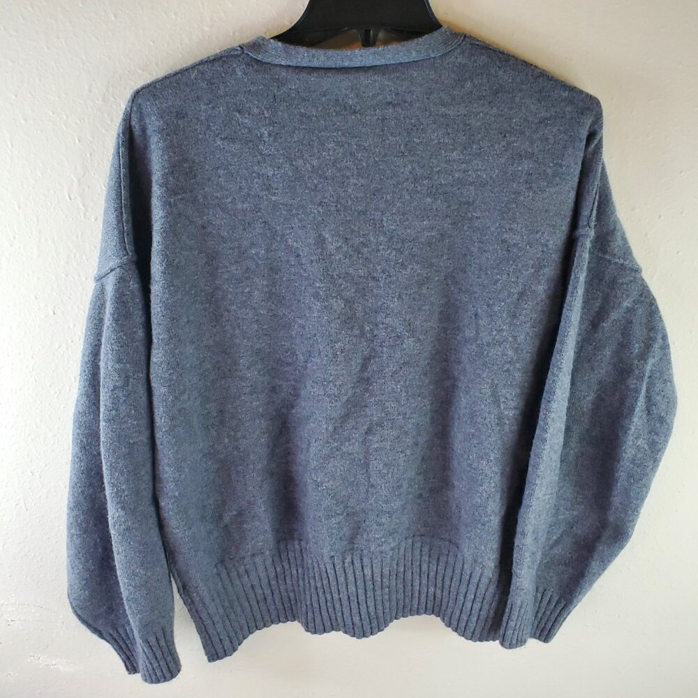 A.L.C. Womens Gym Grey V-neck Angeles Sweater L - Picture 6 of 11
